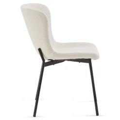 Adena spisebordsstol - Hvidt boucle