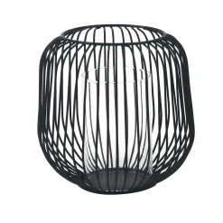 Aja sort metal lanterne 17 cm