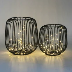 Akia sort metal lanterne 21cm