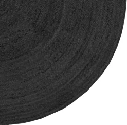 Alex rundt tæppe - Sort jute Ø150 cm