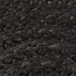 Alex rundt tæppe - Sort jute Ø150 cm