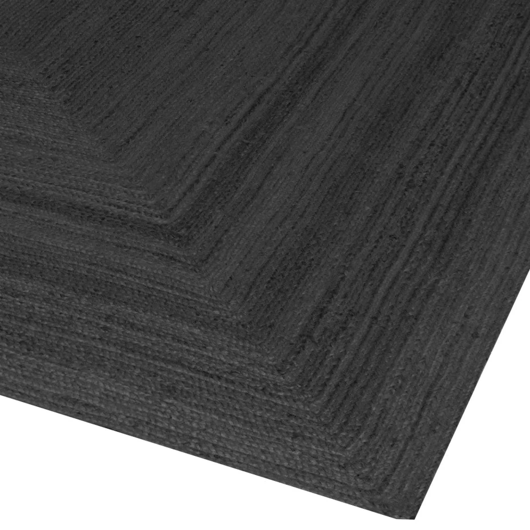 Alex tæppe - Sort jute 90x60