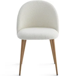 Alicia spisebordsstol - Hvidt boucle stof