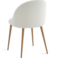 Alicia spisebordsstol - Hvidt boucle stof
