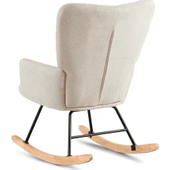 Allison gyngestol med armlæn - beige tekstil