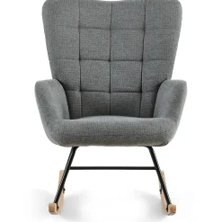 Allison gyngestol med armlæn - grå tekstil
