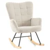 Allison gyngestol med armlæn - beige fløjl