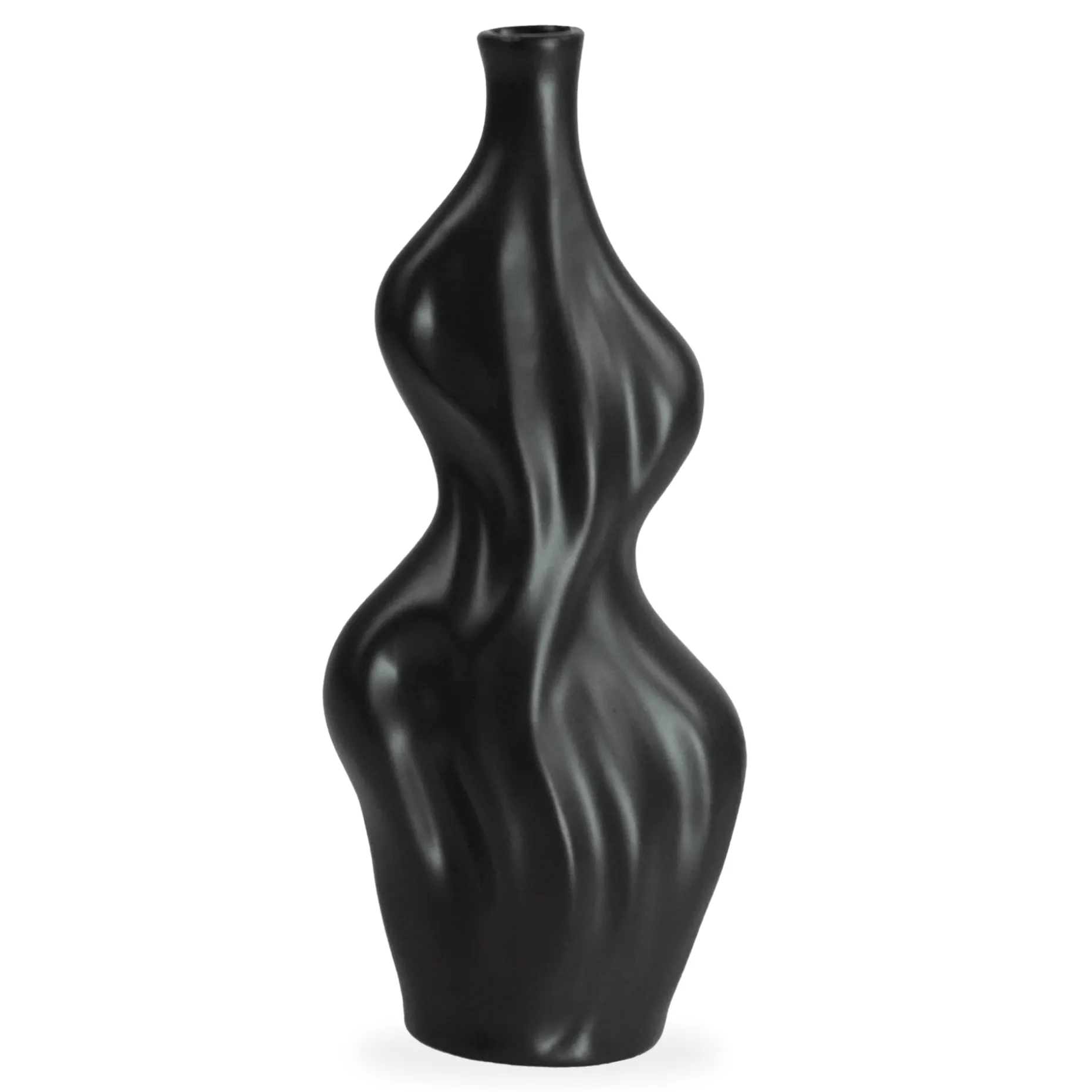 Alva keramik vase sort 25 cm