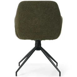 Amanda Spisebordsstol - Grøn Boucle Med Drejefunktion 360 Grader