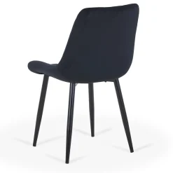 Amina - spisebordsstol i sort velour