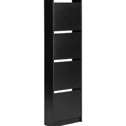 Amy skoskab - sort med 4 låger