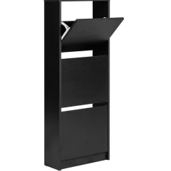 Amy skoskab - Sort med 3 låger