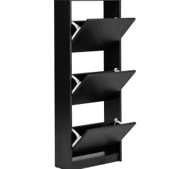 Amy skoskab - Sort med 3 låger