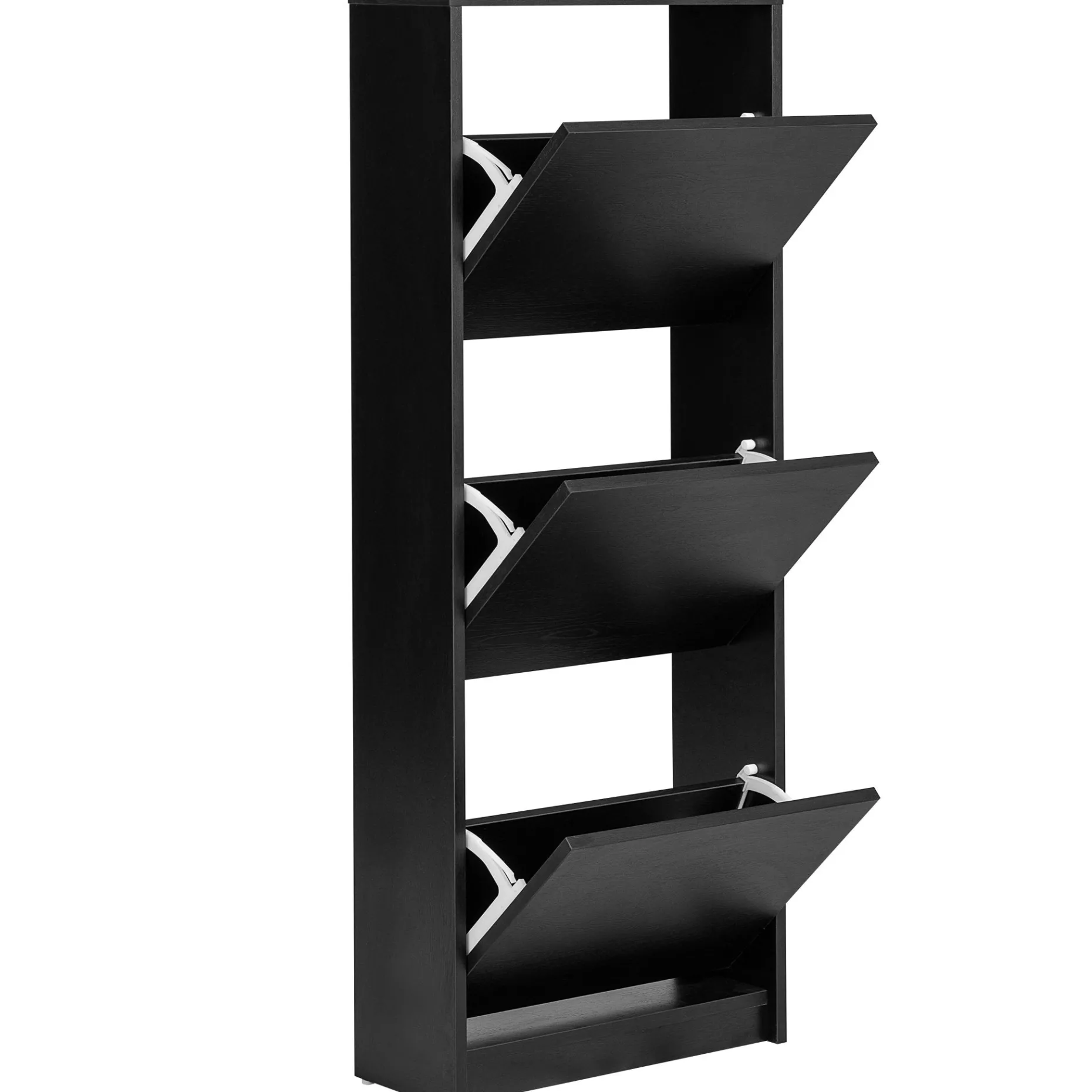 Amy skoskab - Sort med 3 låger