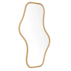 Angela organisk spejl med træramme i eg 100x50 cm