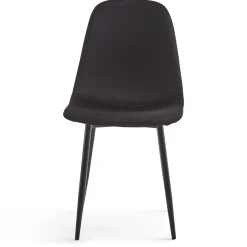 Anna spisebordsstol - polstret sort velour