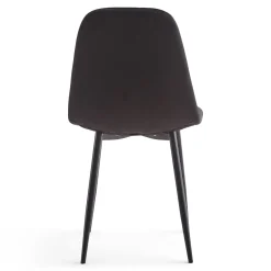 Anna spisebordsstol - polstret sort velour