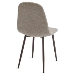 Anna spisebordsstol - sand tekstil med ben i røget egelook