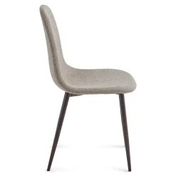 Anna spisebordsstol - sand tekstil med ben i røget egelook