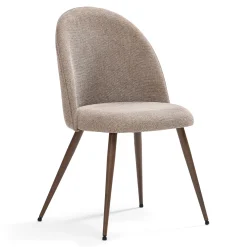 Annika spisebordsstol - sand tekstil med røget egelook