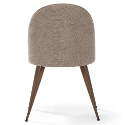 Annika spisebordsstol - sand tekstil med røget egelook