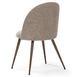 Annika spisebordsstol - sand tekstil med røget egelook