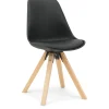 Aria spisebordsstol sort med træben