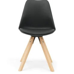 Aria spisebordsstol sort med træben