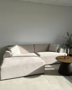 Arianna chaiselong sofa beige - Højrevendt