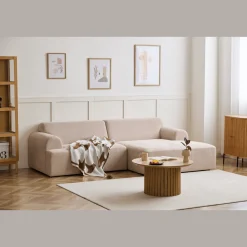 Arianna chaiselong sofa beige - Højrevendt