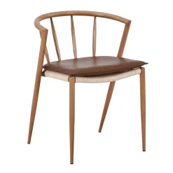 Bella - sædehynde i brunt kunstlæder