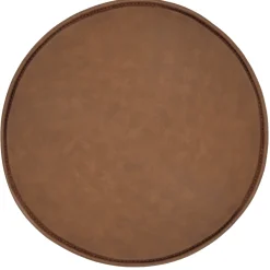 Bella - Sædehynde rund i brunt kunstlæder