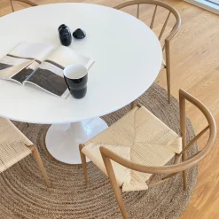 Bella spisebordsstol - Egelook med fletsæde