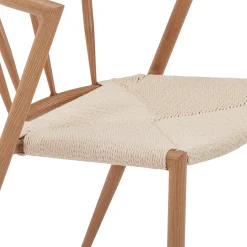 Bella spisebordsstol - Egelook med fletsæde