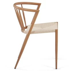 Bella spisebordsstol - Egelook med fletsæde