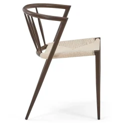 Bella spisebordsstol - Røget egelook med fletsæde