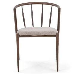 Bella spisebordsstol - Røget egelook med sand polstret sæde