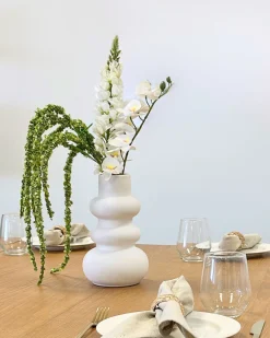 Billie keramik vase hvid 24 cm