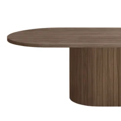 Bobby - Oval sofabord 120x55x45 cm Røget Eg