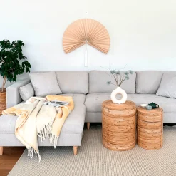 Brandy - Højrevendt og venstrevendt vendbar chaiselong sofa beige - L: 290  x D: 96 x H: 80 cm