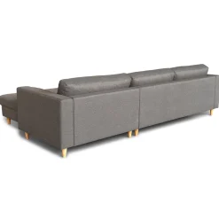 Brandy - Højrevendt og venstrevendt vendbar chaiselong sofa grå - L: 290  x D: 96 x H: 80 cm