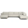 Brandy - venstrevendt u-sofa i beige med chaiselong - L: 366 x D: 211 x H: 80 cm