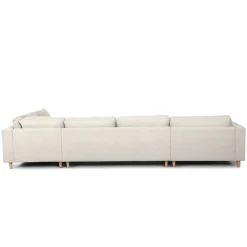 Brandy - venstrevendt u-sofa i beige med chaiselong - L: 366 x D: 211 x H: 80 cm