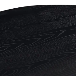 Carisma rundt lamel spisebord - sort med søjleben - Ø120 cm