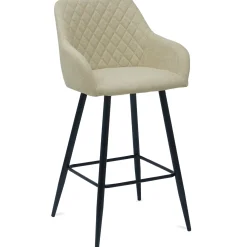 Carlo barstol - beige med armlæn 65 cm