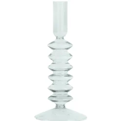 Chili lysestage glas grå 21 cm