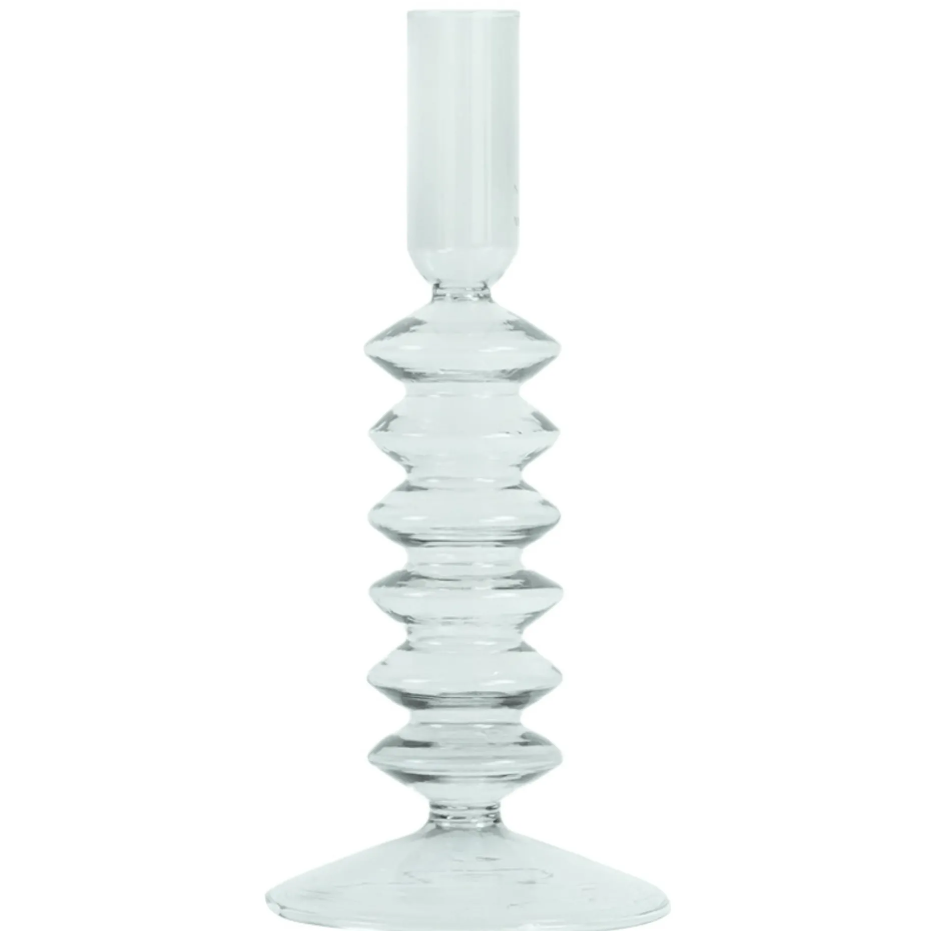 Chili lysestage glas grå 21 cm