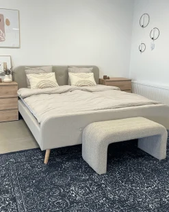 Christian sengeramme i beige 140x200 cm ekskl. sengelameller og madrasser