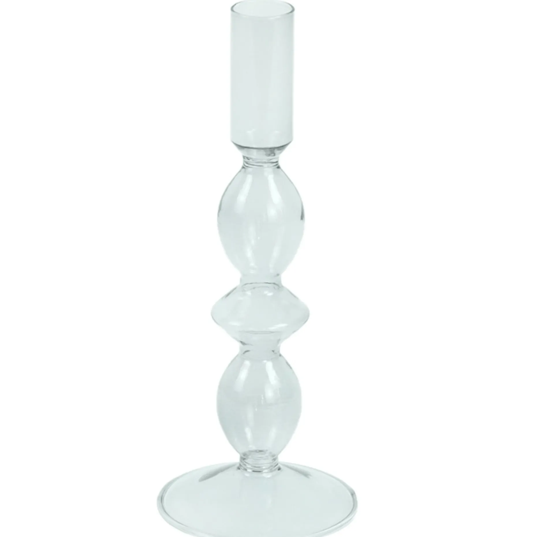 Cora glas lysestage grå 20 cm