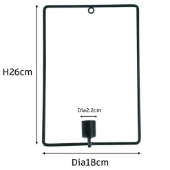 Daisy vægstage sæt sort 26 cm